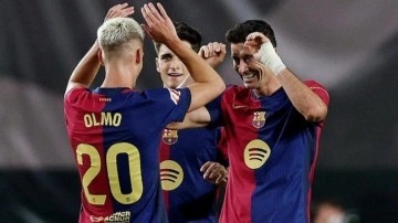 Dani Olmo ilk maçında yıldızlaştı! Barcelona 3 puanı kaptı