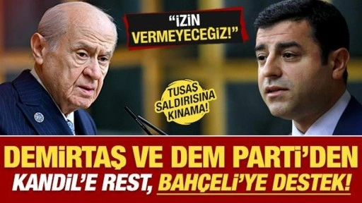 Demirtaş ve DEM Parti'den Kandil'e rest, Bahçeli'ye destek! TUSAŞ saldırısına kınama.