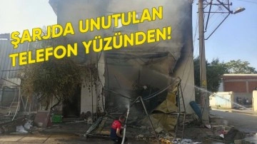 Denizli'de Şarjda Unutulan Telefon Yüzünden Fabrika Yandı