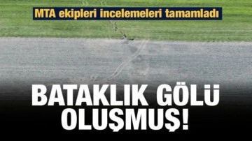 Depremin büyüklüğünü gösteren görüntü: Bataklık gölü oluştu!