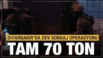 Diyarbakır'da 'Sondaj' operasyonu! Tam 70 ton