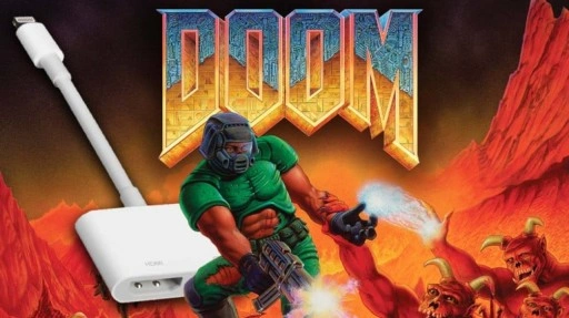 DOOM Apple'ın Lightning Dijital AV Adaptörü'nde Çalıştırıldı