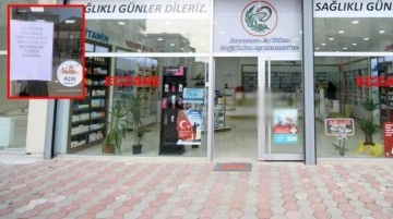 Eczacının, dükkanın kapısına astığı nottaki rica olay oldu! Görenler kapıda durup kalıyor