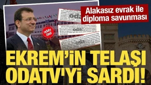 Ekrem İmamoğlu'nun telaşı Odatv'yi sardı! Alakasız evrak ile diploma savunması