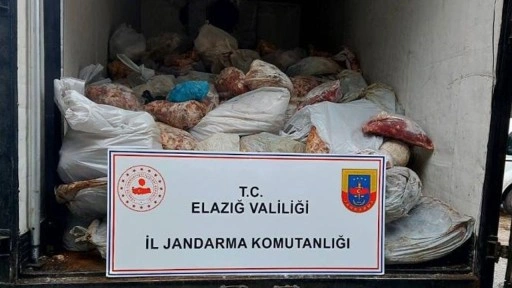 Elazığ'da 5 ton 880 kilo kaçak et ele geçirildi