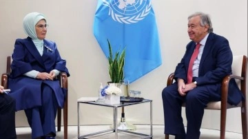 Emine Erdoğan, BM Genel Sekreteri Guterres'le görüştü!