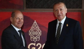 Erdoğan, Almanya Başbakanı Scholz ile görüştü