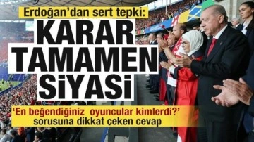 Erdoğan'dan UEFA'ya sert tepki: Tamamen siyasi bir karar! Dikkat çeken Arda Güler sözleri