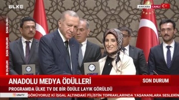 Erdoğan'dan ÜLKE TV'ye gururlandıran ödül!