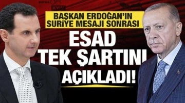 Erdoğan'ın Suriye mesajından sonra Esad tek şartını açıkladı!