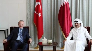 Erdoğan, Katar Emiri Al Sani ile bir araya geldi