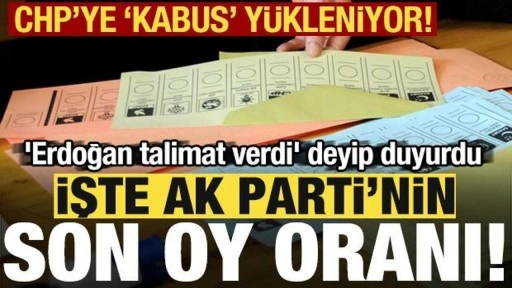 'Erdoğan talimat verdi' deyip AK Parti'nin oy oranını açıkladı! CHP'ye kabus yük