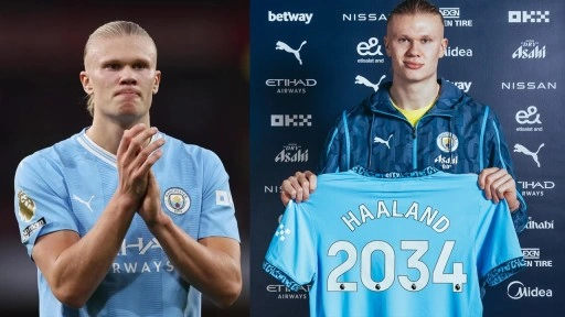 Erling Haaland, Manchester City ile 10 yıllık yeni sözleşme imzaladı