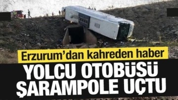 Erzurum'da yolcu otobüsü kazası: Ölü ve yaralılar var