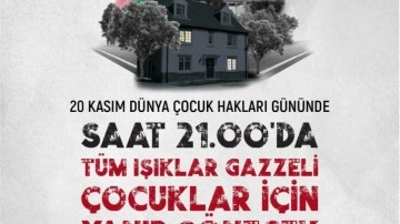 Filistin'deki çocuklar için saat 21.00'de ışıklar yanıp sönecek