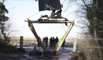 German climate activists continue protest against coal mine expansion