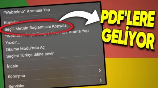 Google Chrome'un Metinlerin Bağlantısını Oluşturma Özelliği PDF'lere Geliyor