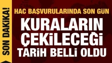 Hac kuraları 15 Şubat'ta çekilecek