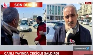 Halk TV ekibine canlı yayında çekiçli saldırı: 'Hükümete bir şey söylemeyeceksiniz'