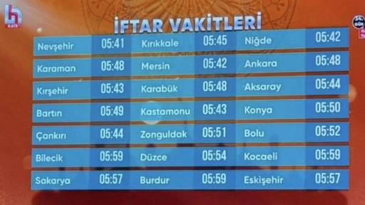 Halk TV sahur ve iftar vakitlerini karıştırdı