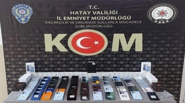 Hatay'da polis ekiplerinden kaçak telefon operasyonu!