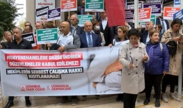 Hekimlerden 'özel hastaneler yönetmeliği' protestosu