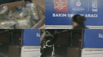 İBB logolu araçta 112 kilo uyuşturucu ele geçirildi