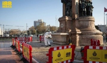 İBB Taksim Cumhuriyet Anıtı'nı restorasyona aldı