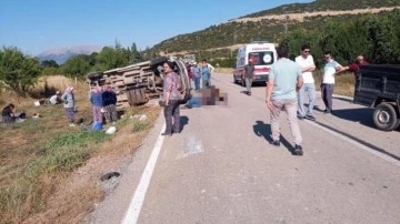 Isparta'da feci kaza: Tarım işçisi 1 kadın öldü, 12 yaralı