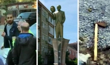 İstanbul'da Atatürk Anıtı'na baltayla saldırı: 1 kişi gözaltına alındı