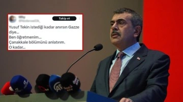 'İstediği kadar anırsın' mesajına Bakan Yusuf Tekin böyle cevap verdi