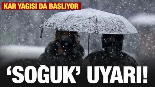 Kar başlıyor! MGM'den son dakika 'soğuk' uyarı