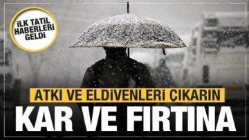 Kar bastırdı! Atkı ve eldivenleri çıkarın...Okullar tatil ve Meteoroloji'den uyarı