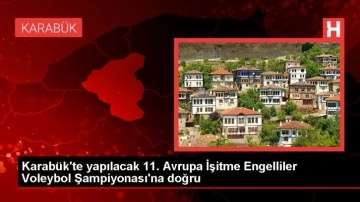 Karabük'te İşitme Engelliler Voleybol Şampiyonası öncesi takımlar antrenman yaptı