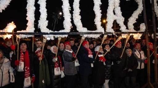 Kars'ta Sarıkamış şehitleri anısına meşaleli yürüyüş