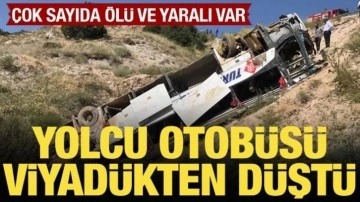 Kars'ta yolcu otobüsü viyadüğe düştü: 3 ölü, 16 yaralı var