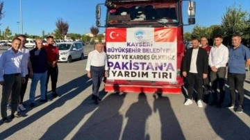 Kayseri'den sel felaketi yaşayan Pakistan'a yardım TIR'ı