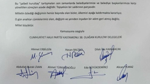 Kılıçdaroğlu'na karşı bildiri yayınlayan CHP Kastamonu delegeleri bakın nerede çalışıyor?