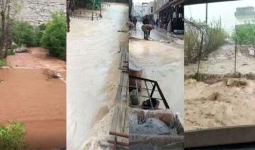 Mardin'de sağanak yağış: Dere taştı, mesire alanı su altında kaldı!