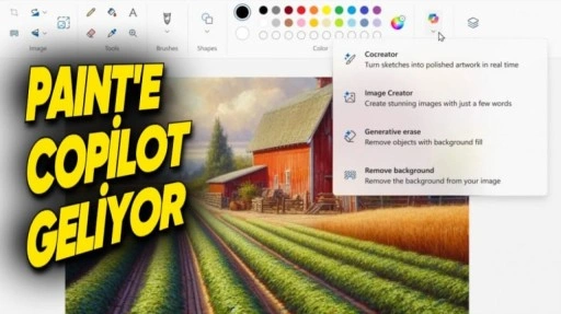 Microsoft, Paint'e Copilot Bölümü Ekleyecek!