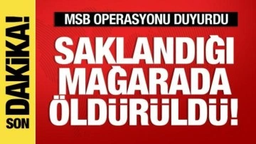 MSB operasyonu duyurdu! Saklandığı mağarada öldürüldü