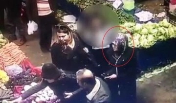 Pazarda yankesicilik: Anne ile kızı dolapta yakalandı