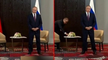 Putin'in Şangay Zirvesi'nde Cumhurbaşkanı Erdoğan'ı ayakta beklediği görüntüler