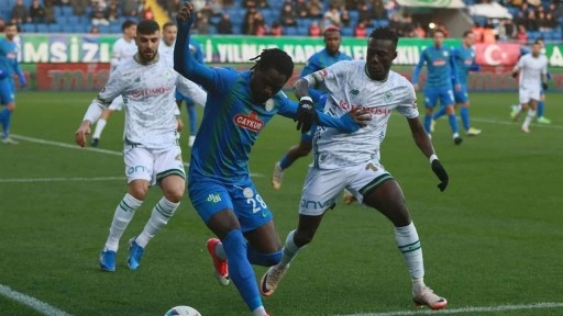 Rizespor, sahasında Konyaspor'la berabere kaldı