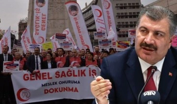 Sağlık emekçileri Ankara'da bir araya gelerek 'Beyaz Reform'a tepki gösterdi