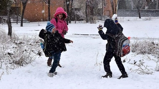 Samsun'da bazı ilçelerde kar yağışı nedeniyle eğitime 1 gün ara verildi