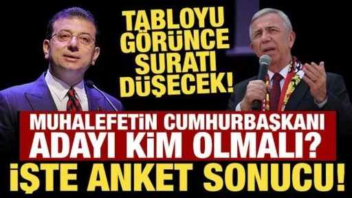 Seçimi doğru tahmin eden anket şirketi sordu! Muhalefetin cumhurbaşkanı adayı kim olmalı?