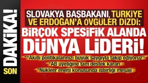 Slovakya Başbakanı, Türkiye ve Erdoğan'a övgüler dizdi! Ankara'da son dakika açıklamaları