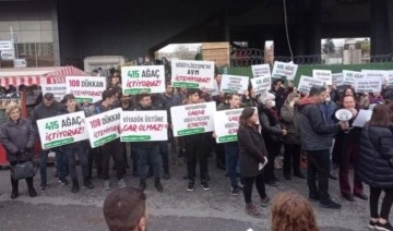 Söğütlüçeşme'de yeşil alana yapılan hukuksuz AVM inşaatına karşı eylem
