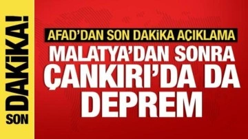 Son dakika: Çankırı'da deprem